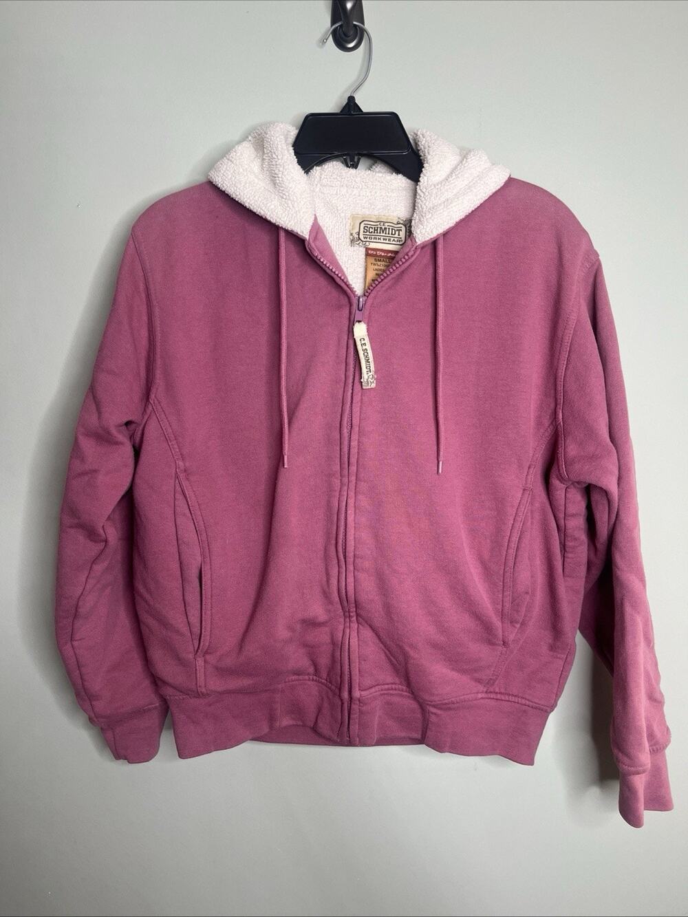 C.E. Schmidt Fit For Her Hoodie Women's S Pink Sherpa Lined Sweatshirt Sweater